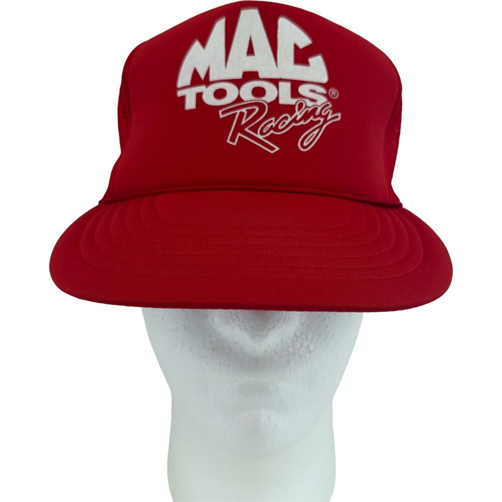 MAC Tools Racing Trucker Hat Red Snapback Vintage Style Cap
